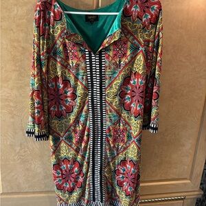 Laundry by Shelli‎ Segal multicolored lined floral dress Size 6